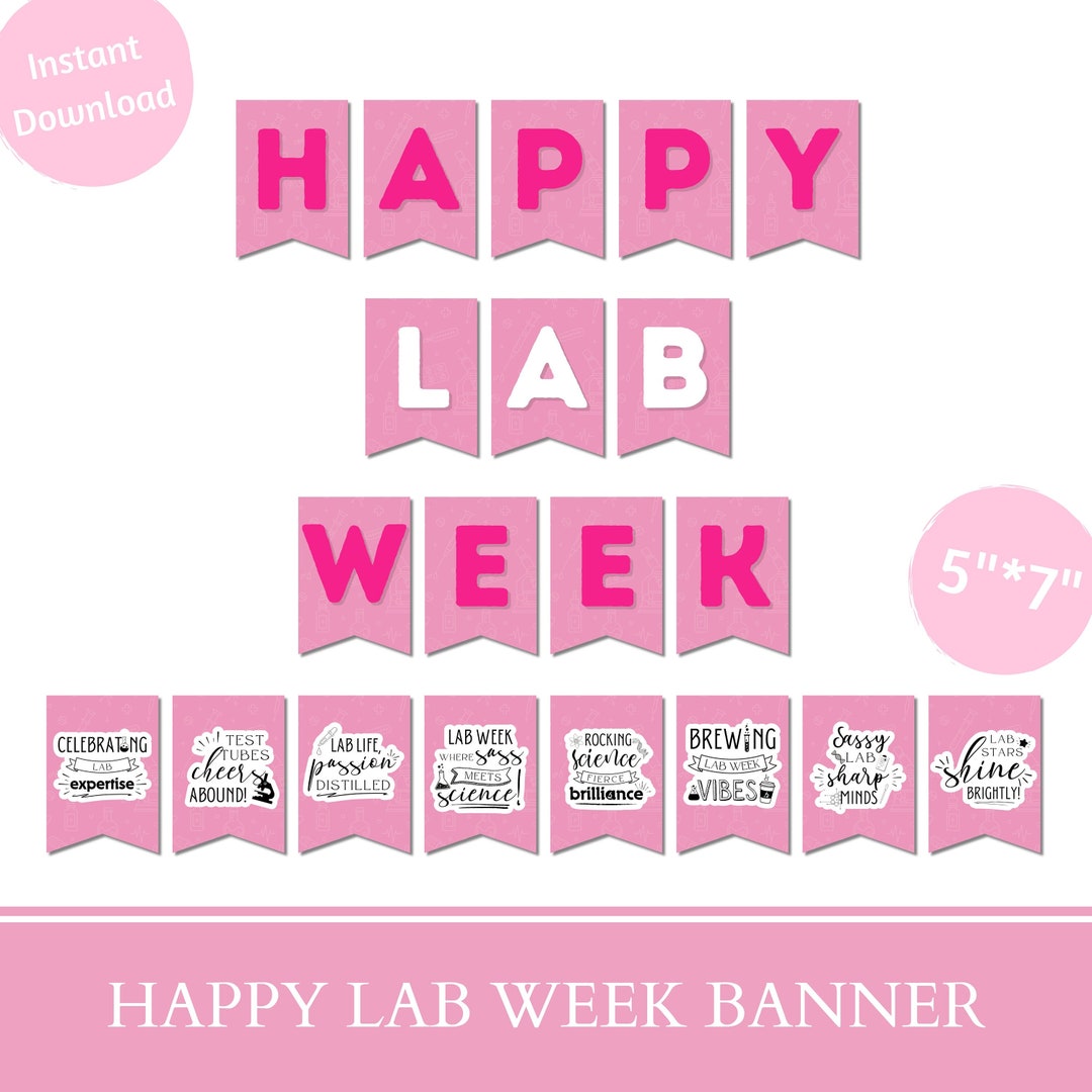 Happy Lab Week 2024 Printable Banner, Medical Laboratory Professionals Appreciation Week 2024