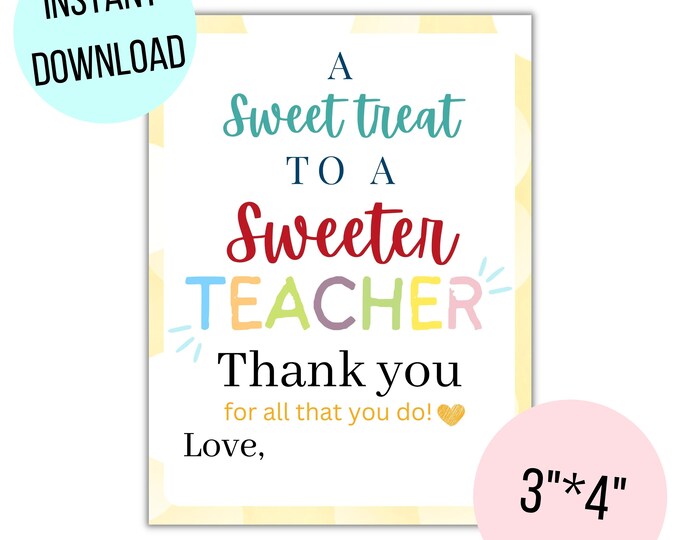 Printable Teacher Appreciation Week Candy Treat Tags, Teachers ...