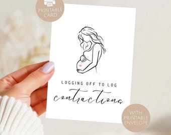 Printable Maternity Leave Card for Coworker - Funny & Thoughtful Goodbye Card - Digital Download Baby Shower Gift - Office Farewell Card
