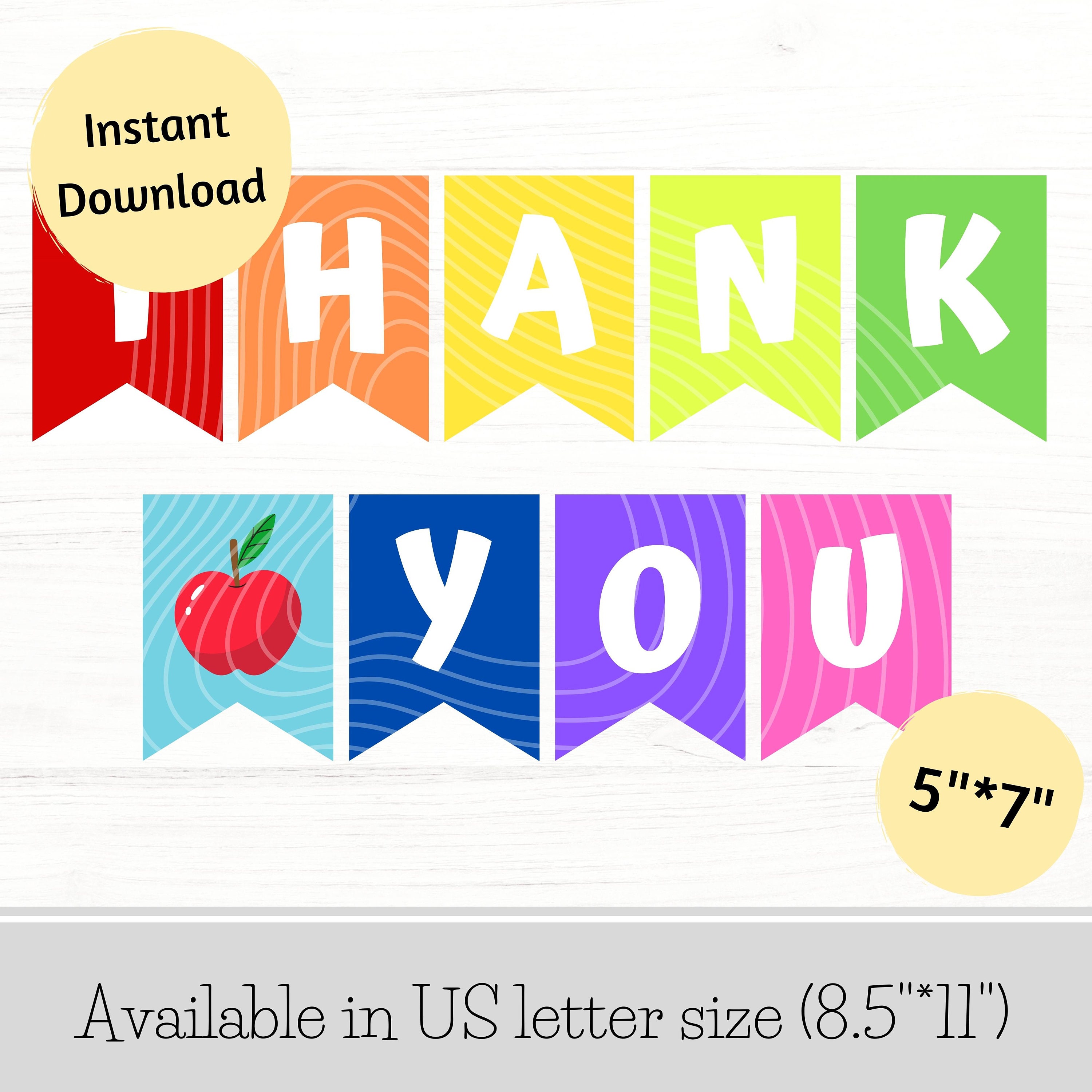 Thank You Teachers Banner Backdrop, Teacher Appreciation