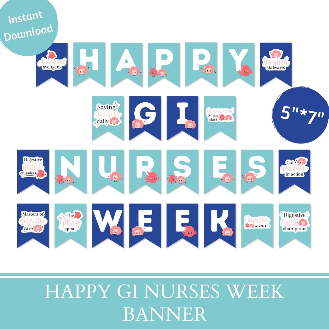 Happy GI Nurses Week Printable Banner, Happy GI Nurse Sign, GI Nurses Gi Nurses Week 2026