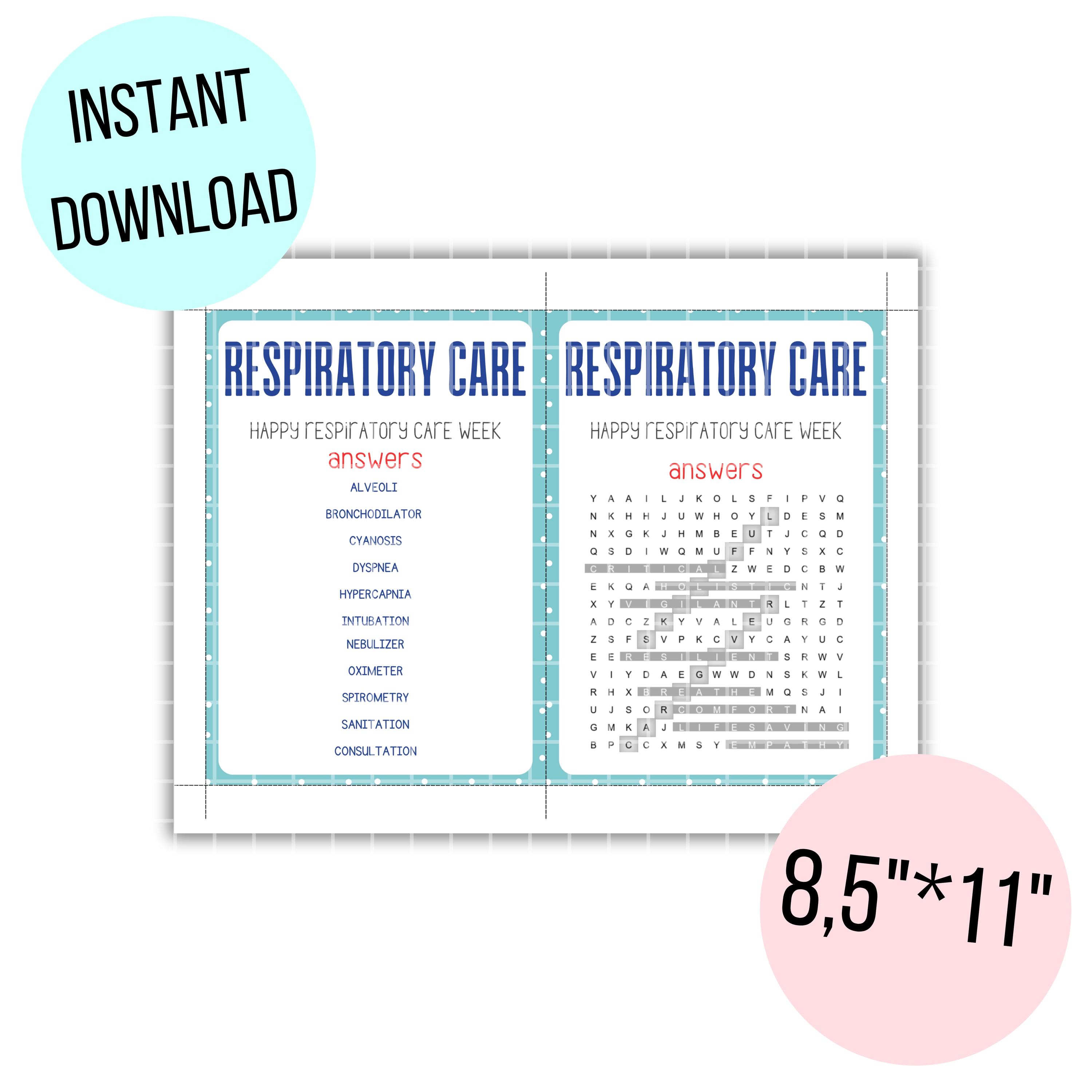 Happy Rrt Week Respiratory Care Week Games Bundle, Respiratory Therapist Appreciation ...