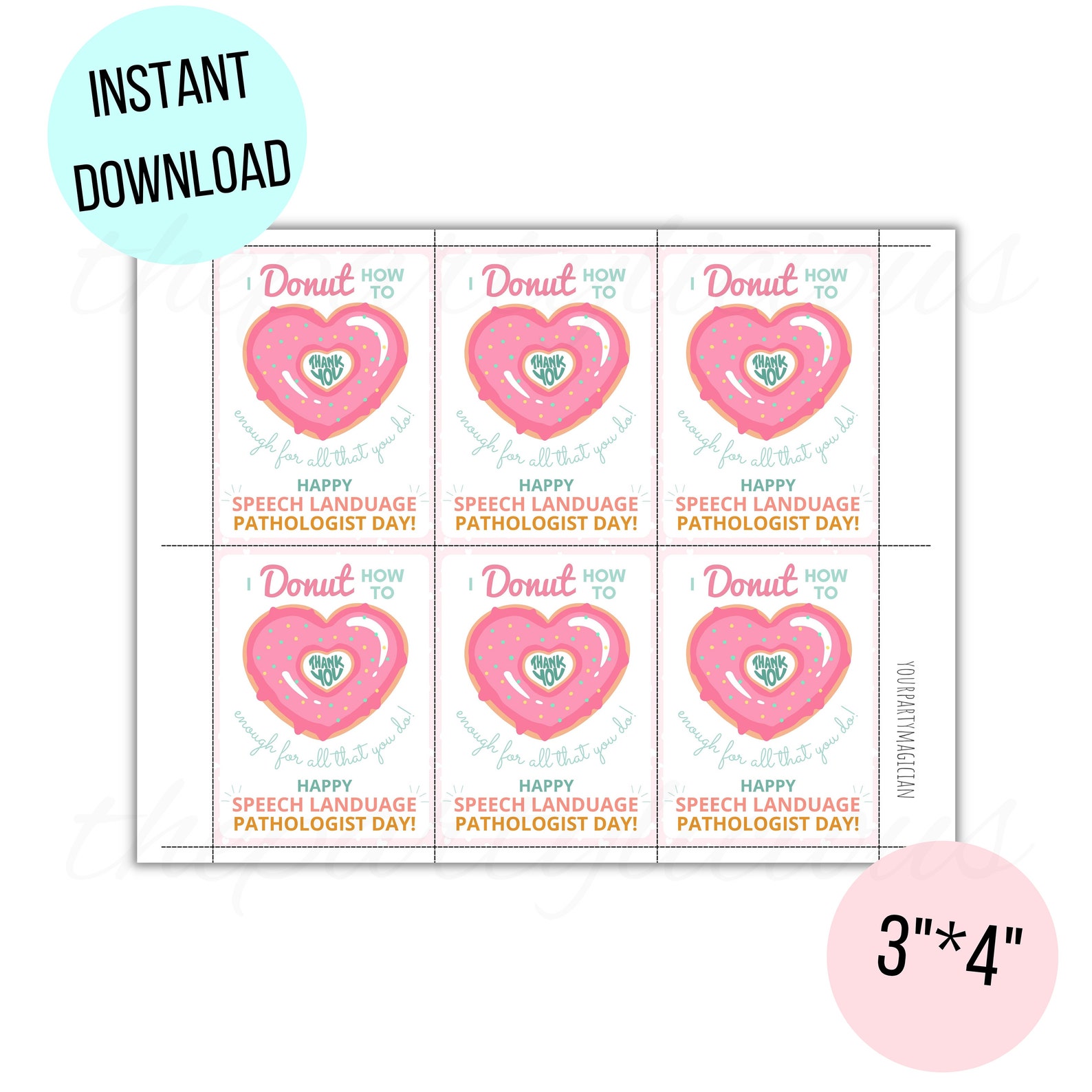 Printable Happy Speech Language Pathologist Day Gift Tag, SLP Thank You ...
