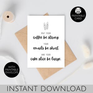Tarjeta de felicitación de cumpleaños imprimible para compañeros de trabajo, divertida tarjeta de cumpleaños para mejores amigos del trabajo, tarjeta de cumpleaños grande con diseño de Cake Spice, descarga instantánea