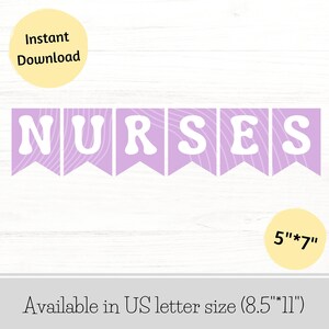Nurses Week Lettering Printable Happy Nurses Week Banner, Nurse Appreciation Week Decor ...