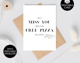 Printable Farewell Greeting Card for Colleague or Boss, Funny going away gift, We will miss you printable greeting card, Instant Download