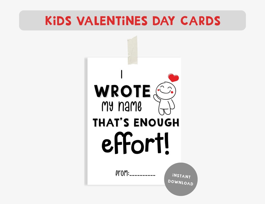 Printable Funny Classroom Valentines Day Cards, Slang Kids Tween Teen ...