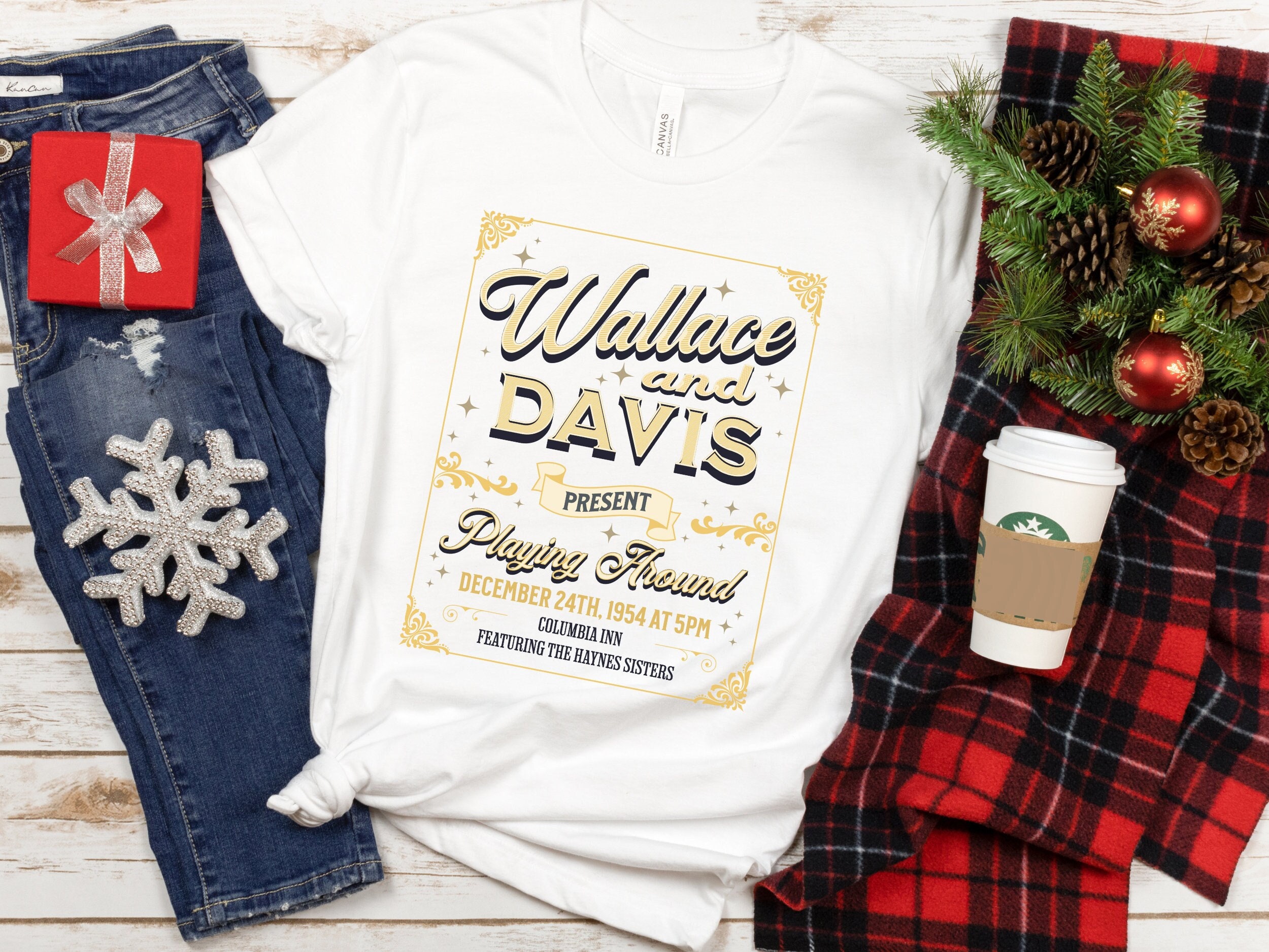 Discover Wallace and Davis White Christmas Movie T Shirt | Bing Crosby Classic Broadway Show