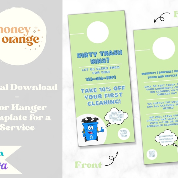 Door Hanger Template Etsy