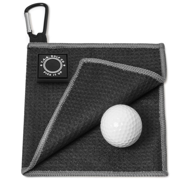 TAG Golf Co Small Magnetic Golf Towel -Stick it to Your Club or Putter Perfect Size for Pocket- 6 x 6 - Golf Ball Cleaner -Portable-Sidekick