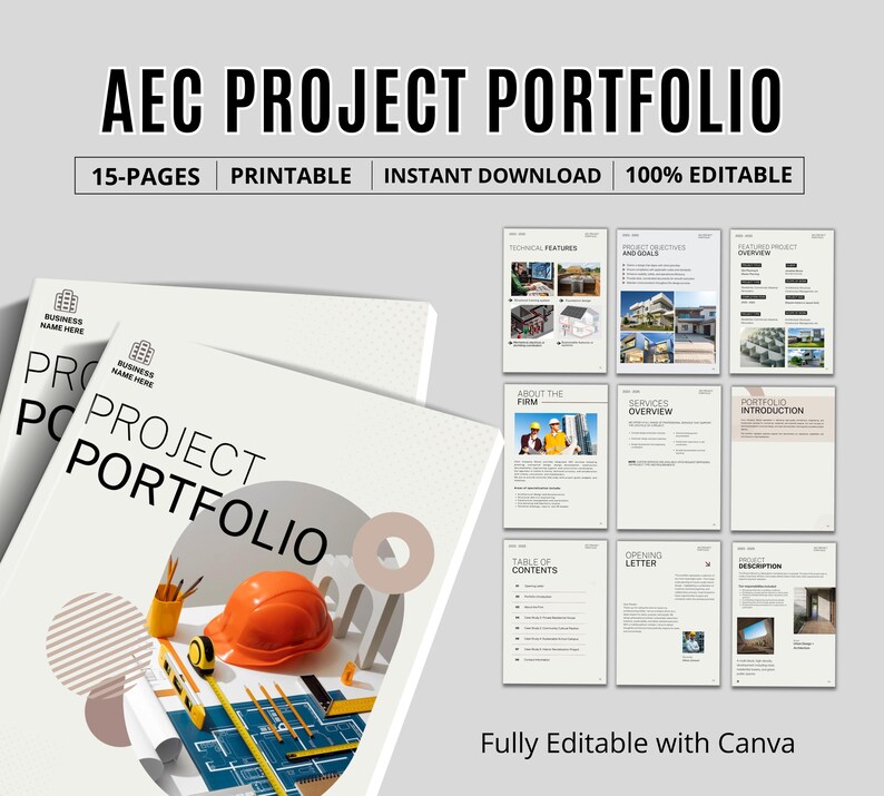 AEC Project Portfolio Template, AEC Portfolio Template, General ...