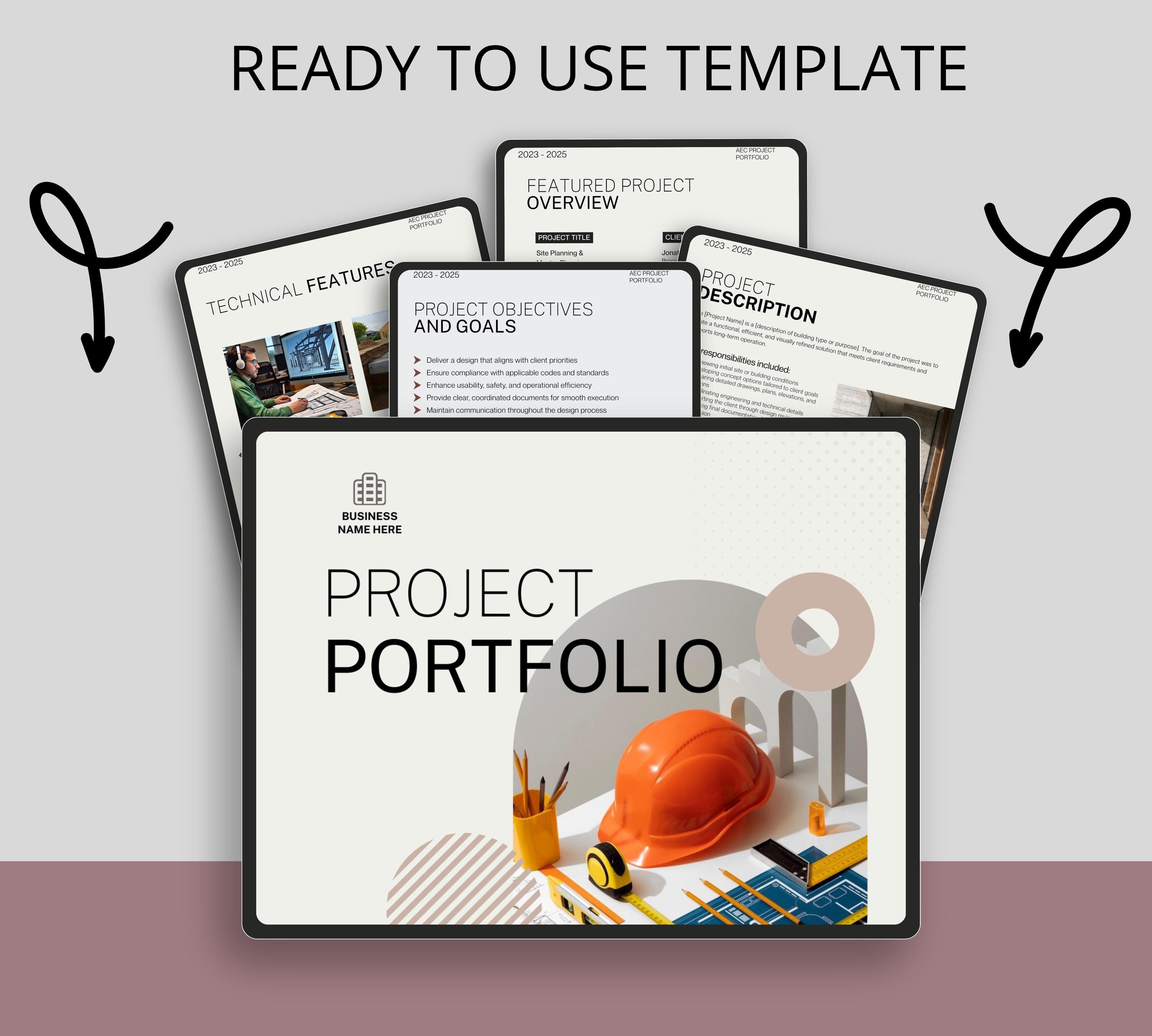 AEC Project Portfolio Template, AEC Portfolio Template, General ...