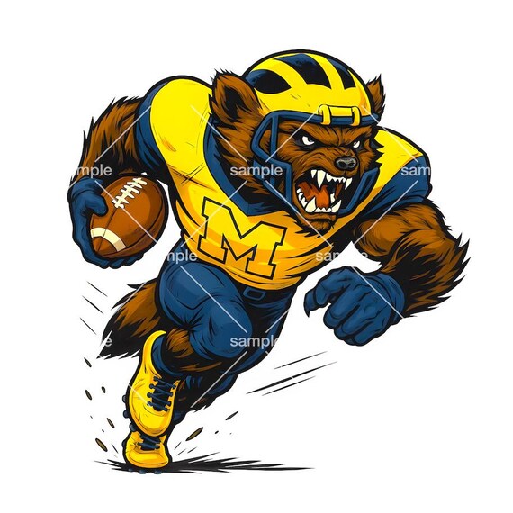 Wolverine, Football, Michigan, Sports, College Football, Wolverine PNG