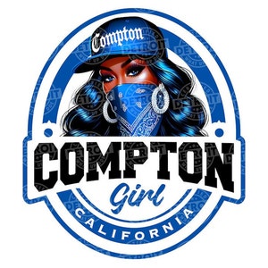 Compton PNG, Hub City, Westküste, LA, Cali, Kalifornien, Compton, Compton Girl, Crip, Crippin, Blau