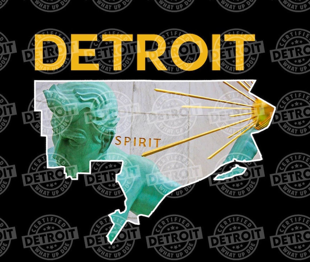 Detroit PNG Spirit of Detroit 313 Detroit Map Detroit Clip - Etsy