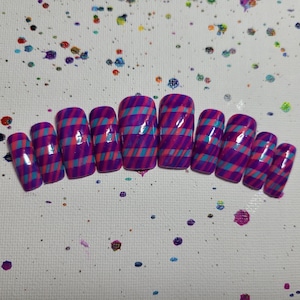 Neon Stripe Nails