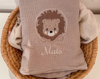 personalized muslin blanket / baby gift / muslin cloth / 3-layer muslin
