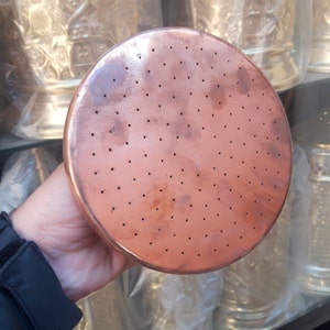Rociador de ducha plano de cobre sin lacar, para uso en exteriores