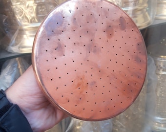 Pommeau de douche pluie fait main en cuivre massif non laqué, pommeau de douche vintage artisanal marocain, fonctionne à l'extérieur