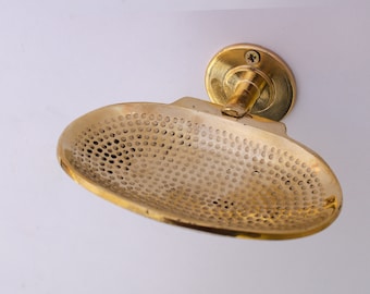 Hammered Brass Hanging Soap Holder | Shower room  Soap Holder | Unlacquered Brass Soap Holder, Soap Saver
