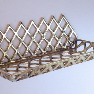 Unlacquered solid brass bathroom shelf, for shampoo, for shower gel bottle, and for skincare body gels