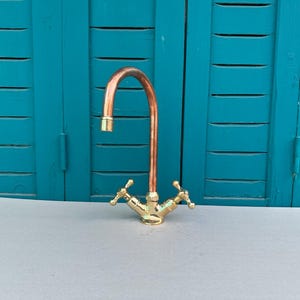Grifo de cuello de cisne de un solo orificio, grifo de tocador, grifo para lavabo de vasija, grifo para lavabo de cuenco