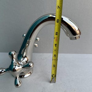 Torneira de banheiro monocomando | Torneira para pia de banheiro em latão maciço com acabamento cromado - torneira em níquel polido imagem 2