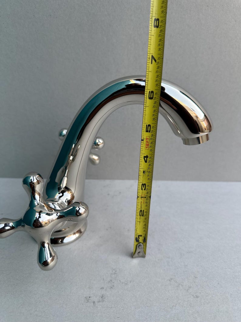 Torneira de banheiro monocomando | Torneira para pia de banheiro em latão maciço com acabamento cromado - torneira em níquel polido imagem 2