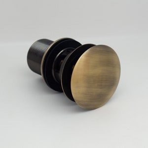 Bronze Push Up Button drain, Pop Up Drain, Brass Water Trap, Kitchen Sink Pop Up Drain Stopper