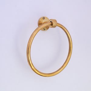 Brass Towel Ring, Unlacquered Brass Towel Holder, Brass Roll Holder For Bathroom, Handmade Brass Toilet Paper Holder, Toilet Roll Holder