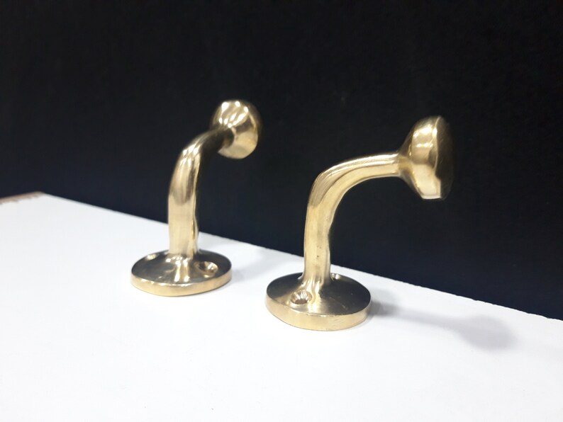 Unlacquered Brass Decorative Hook - Unique Brass Wall Hooks- Boho Wall ...