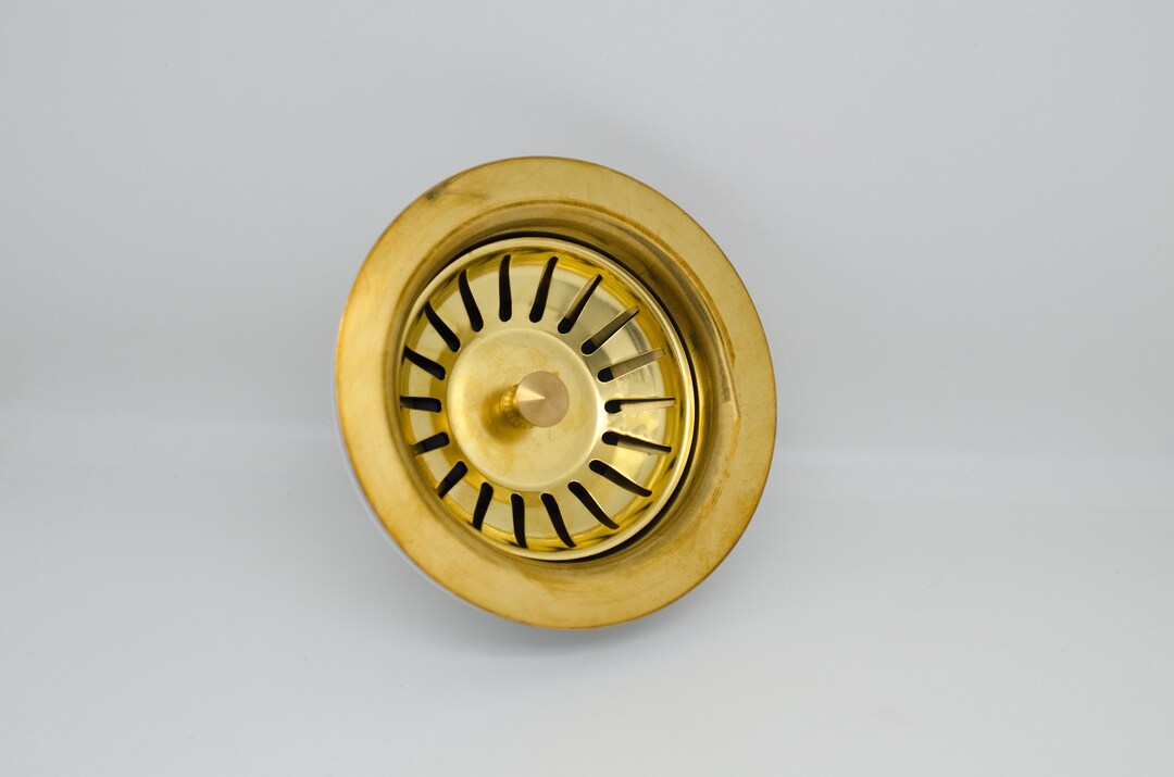 Brass Kitchen Sink Drain sink Waste Strainer Basket Drain Etsy