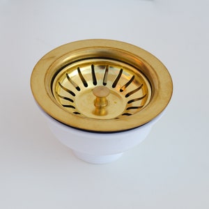Durable And Elegant Brass Kitchen Sink Strainer - Protect Your Drain and Keep Your Kitchen Clean - Functional and Attractive Brass Strainer