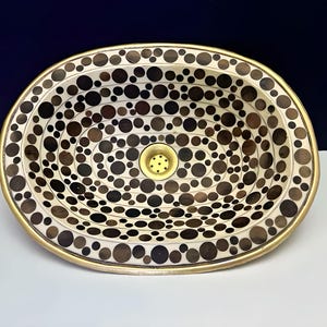 Antique Bathroom Sink, Solid undermout  vanity Brass sink , made with brass, Bone, and  Resin, Antique Sink with Resin And Bone