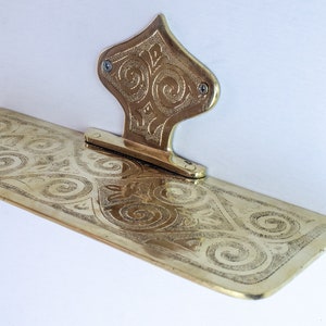 Bathroom Storage Solid Brass Wall Shelf | 12&quot;×4&quot; Hanging Shelf Brass Wall Decor | Unlacquered Brass Shelf for Kitchen, Bath, or Entryway