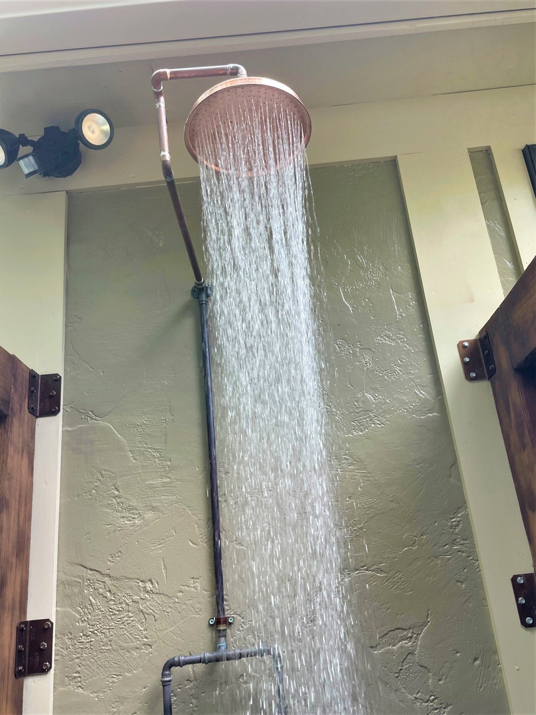 Unlacquered Copper Shower Head, Outdoor Shower, Copper Shower Head