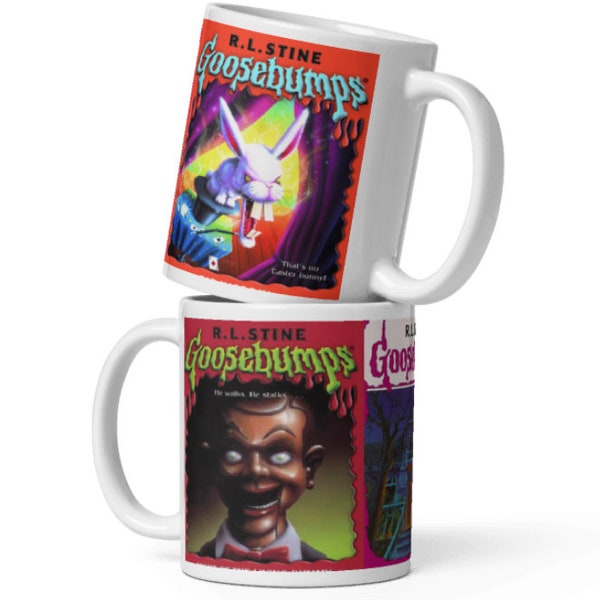 GOOSEBUMPS Original Book Covers 90s Cartoons Coffee Mug Tea 11oz Cup Millennial Holiday Gift