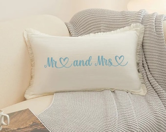 Personalisierte Quaste Washed Cotton Kissen; Benutzerdefinierte Nachricht Stickerei Sofa Kissen; Personalisiertes Dekokissen