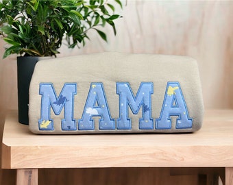 Mama Baby Bodysuit Keepsake Outfit Applique Sweatshirt; Personalized Mama/Mom Shirt; Mama Embroidered Sweatshirt; Memory; Gift for Mom