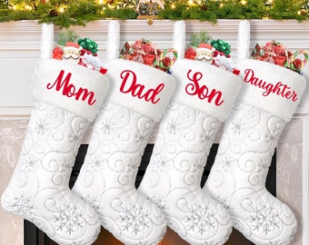 Personalized Christmas Stockings; Custom Family Stockings; Christmas Stockings with Name