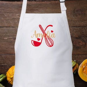 Personalized Embroidered Apron; Custom Embroidered Apron - Perfect Gift for Cooking Enthusiasts