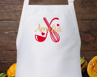 Personalized Embroidered Apron; Custom Embroidered Apron - Perfect Gift for Cooking Enthusiasts