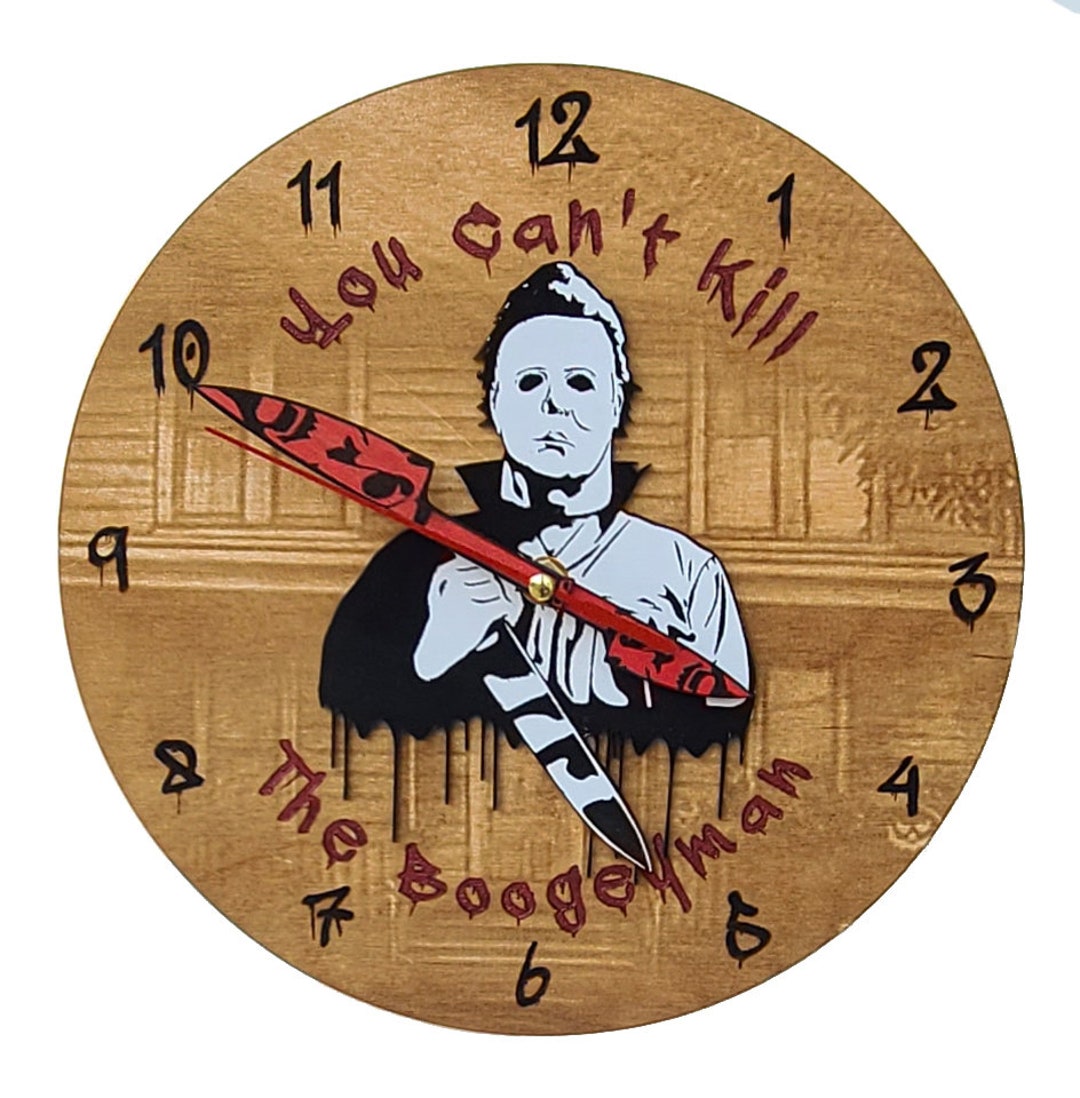 Halloween Clock, Halloween Wall Decor, Halloween Decoration, Michael Myers Wall Clock, Michael