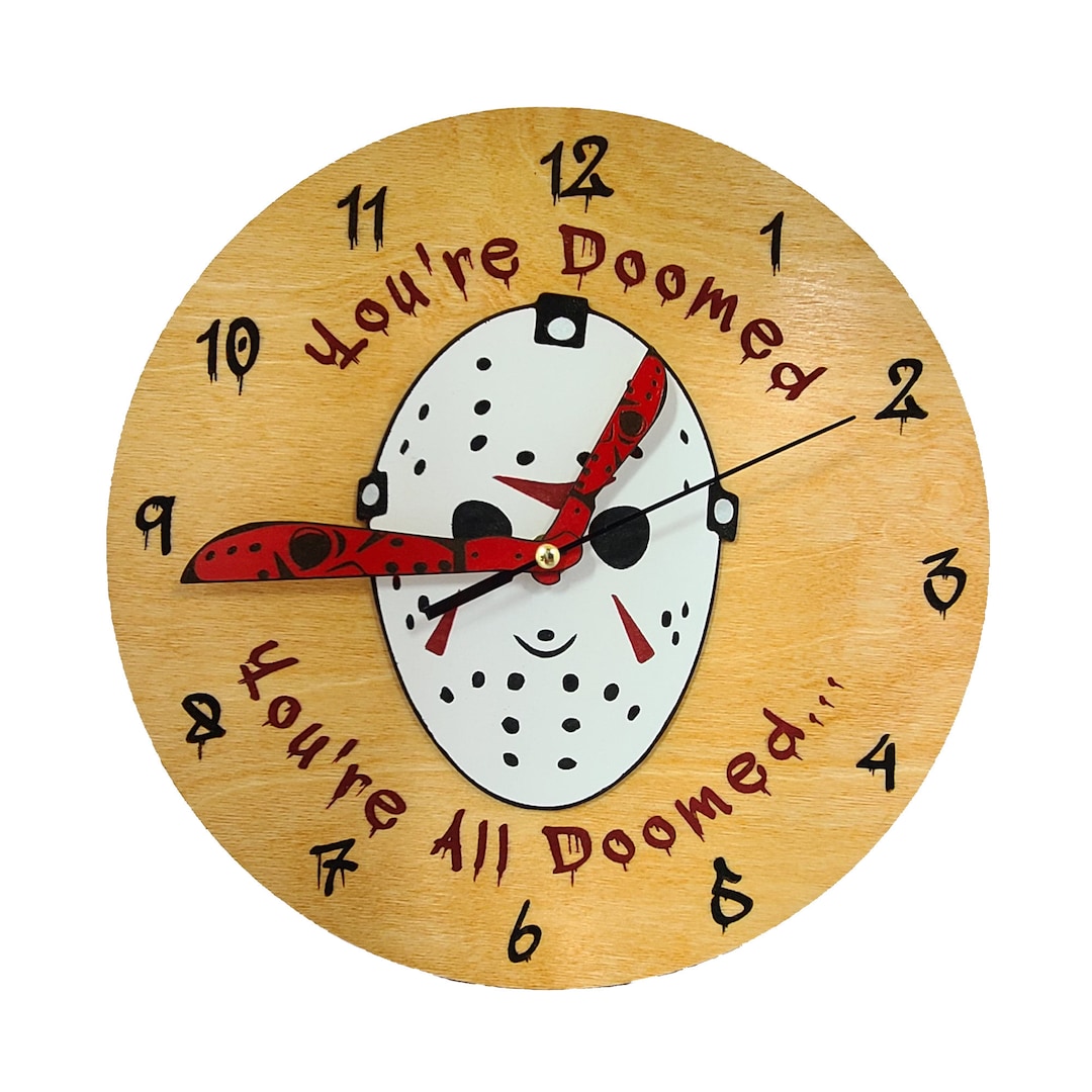 Halloween Clock, Halloween Wall Decor, Halloween Decoration, Jason