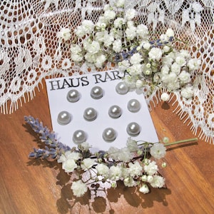 Classic Pearl Bridal Veil Weights | Pure White | Magnetic Veil Weights | Set of 10