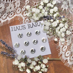 Classic Crystal Bridal Veil Weights | Diamond-Like Silver Design | Magnetic Veil Weights 10mm | Set of 10