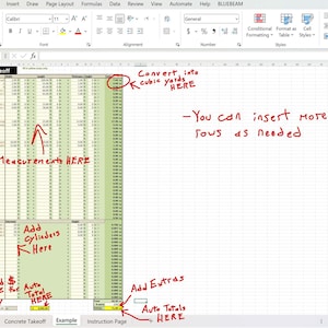 Concrete Takeoff | Concrete Estimating Spreadsheet (Excel)