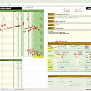 Tile & Materials Takeoff and Estimate