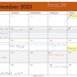 Calendar Schedule 2023 GOODNOTES