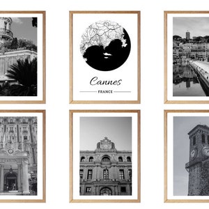 Cartaz de viagens de Cannes, arte de Cannes França, foto de Cannes, impressão de Cannes, cartaz de viagens de França, download digital.